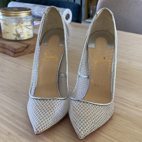 ⭐️CELEB FAVORITE⭐️Christian louboutin follies resille silver 120 - Picture 6 of 8